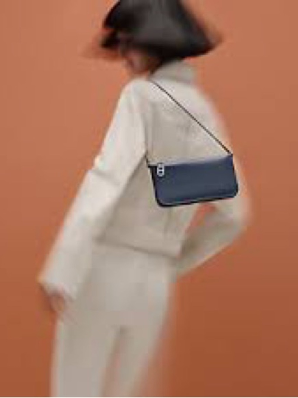 Hermes Navy Shoulder Bag with Slim Strap